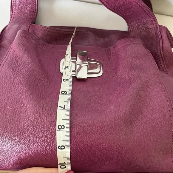 B. Makowsky Purple Leather Hobo Shoulder Bag - Picture 11 of 13